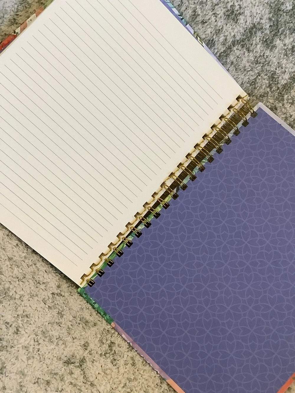Clementine Tropical Carribean Floral Spiral Notebook Lined Journal NWT ~120pgs
